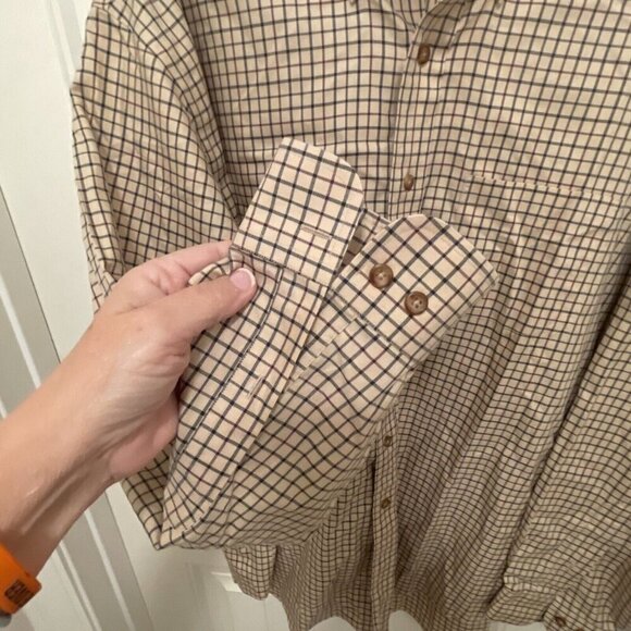Brooks Brothers 346 The Original Polo Checkered Plaid Neutral Button DOWN Men XL - Picture 4 of 9
